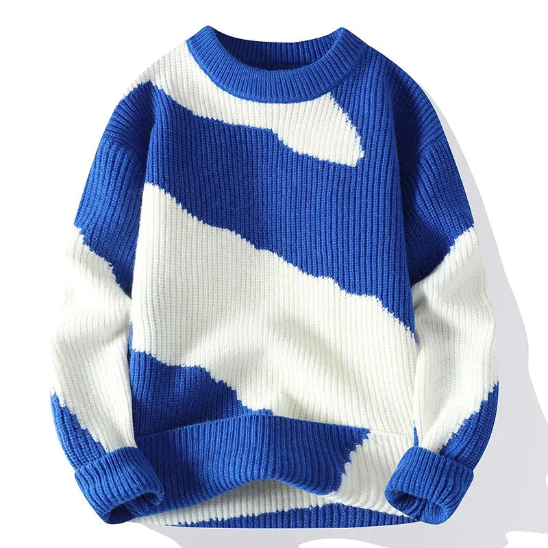 Drune | Lässiger Strickpullover mit Muster Weich und Trendy Perfekt Für Schichten-look