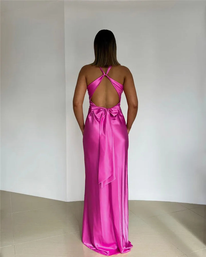 Drune | Schleife Rückenfrei Abend Maxi Kleid