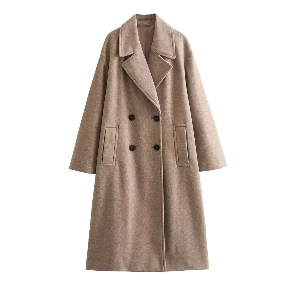 Drune | Eleganter langer Wintermantel für Damen