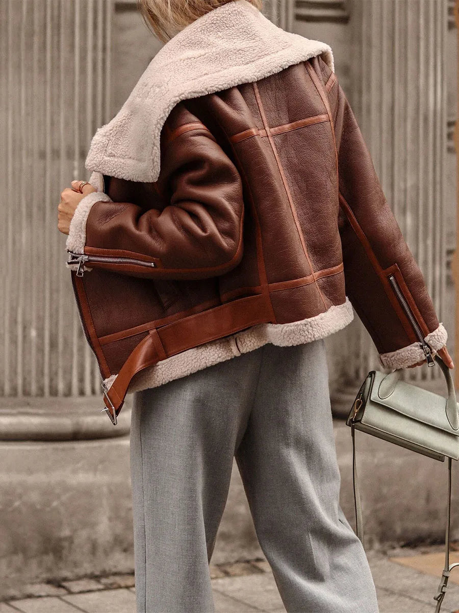 Drune | Kunstlederjacke Mit Edler Optik