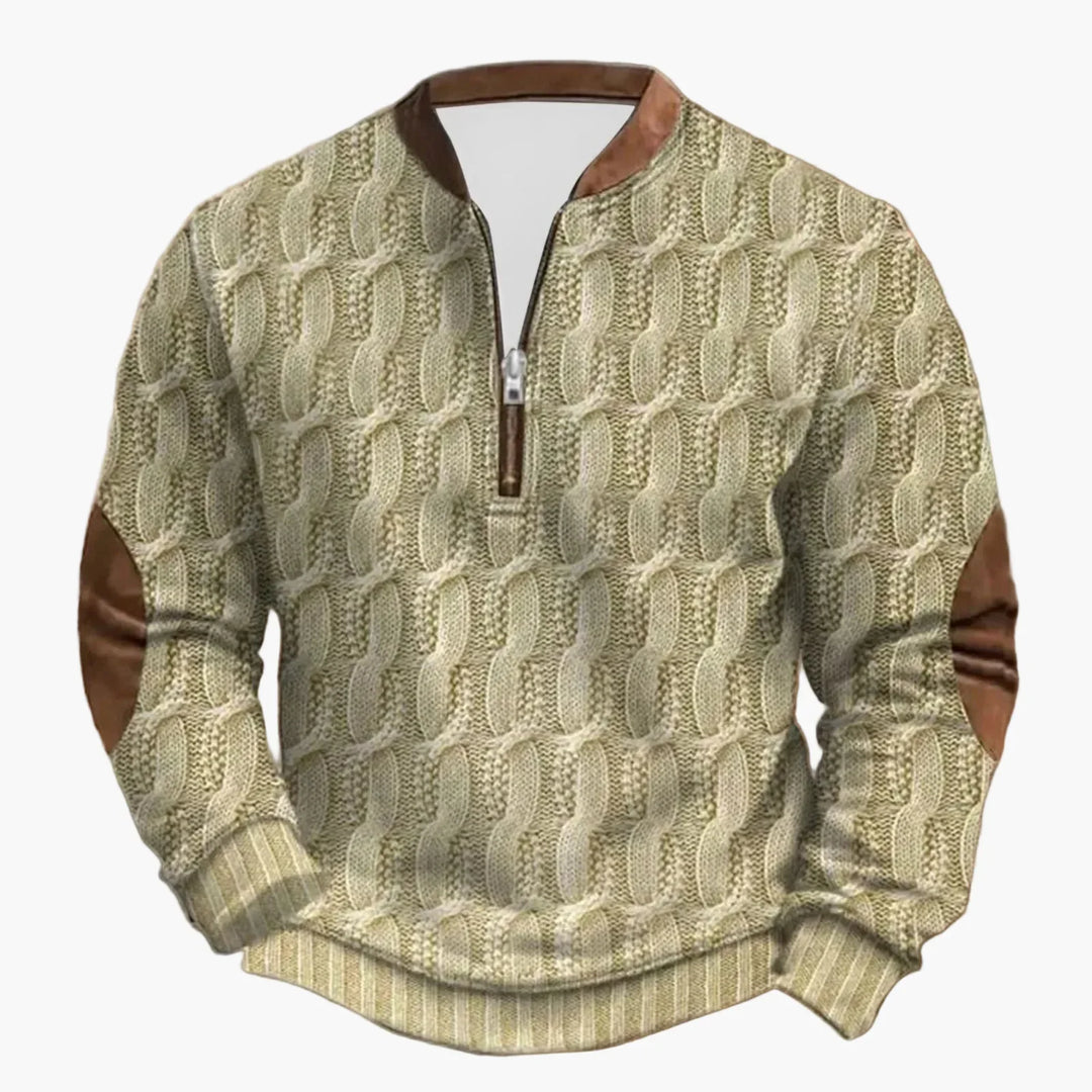 Drune | Outdoor Freizeit Pullover mit Stehkragen und Zipper - Stilvoller Langarm-Sweater für Alltag und Abenteuer