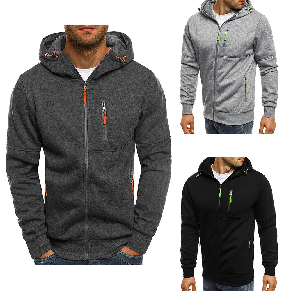 Drune | Herren Kapuzenpullover mit Reißverschluss