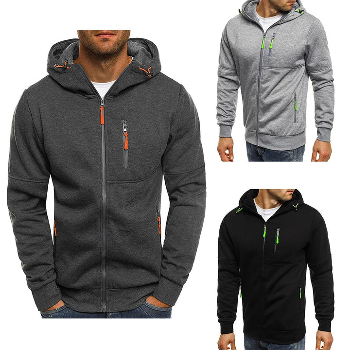 Drune | Herren Kapuzenpullover mit Reißverschluss