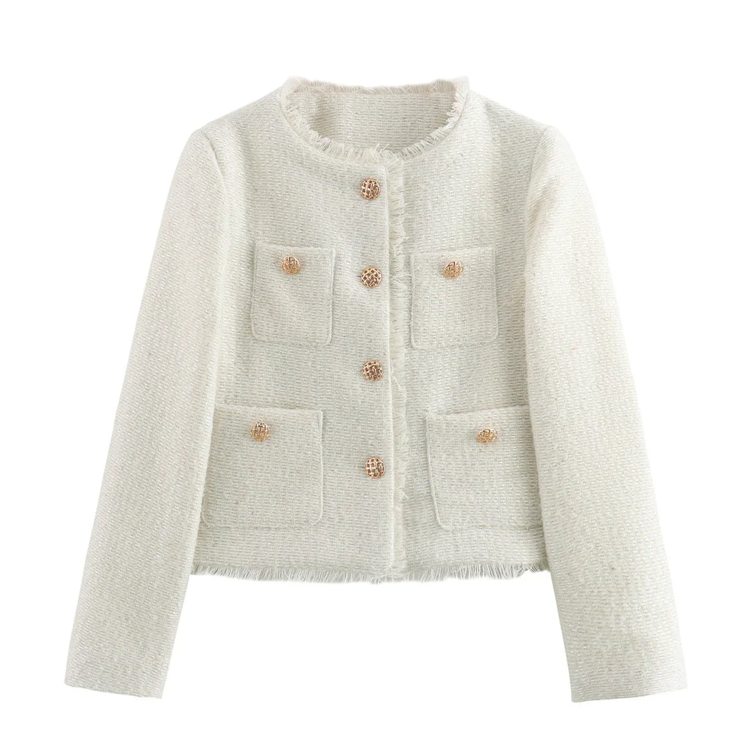 Drune | Klassischer Tweed-blazer Wollmischung Zeitlos und Elegant