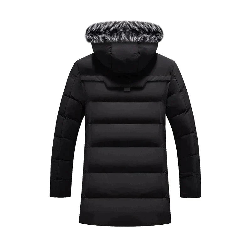 Drune | Herren Winter Lange Parka - Flauschiger Besatz Kapuzen Design