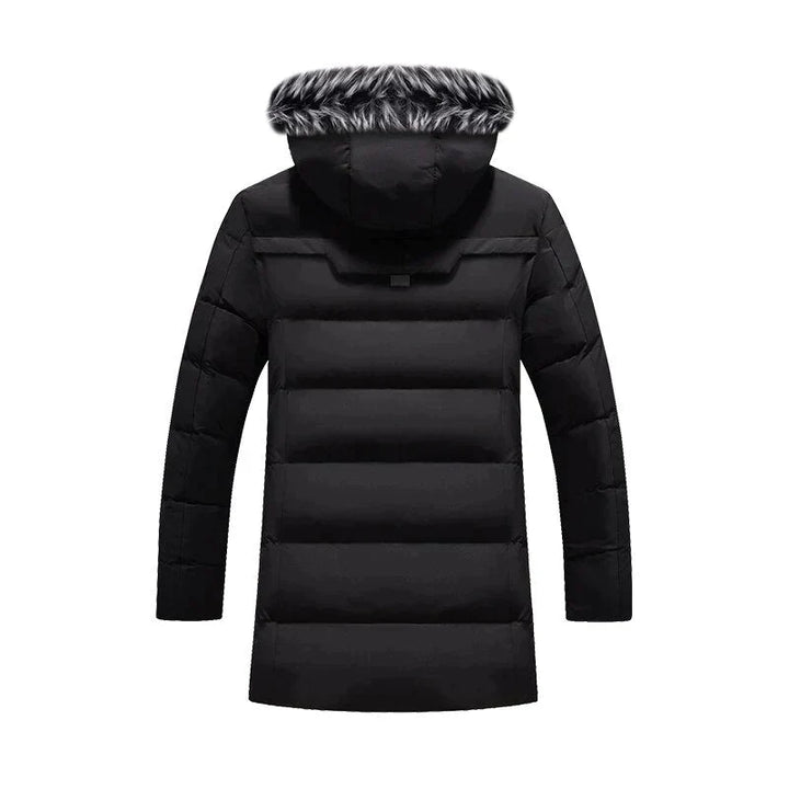 Drune | Herren Winter Lange Parka - Flauschiger Besatz Kapuzen Design