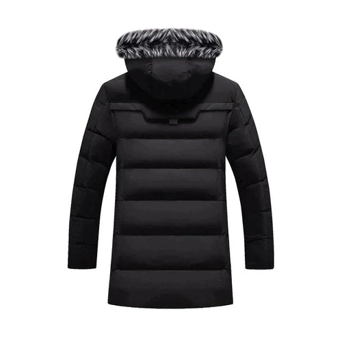 Drune | Herren Winter Lange Parka - Flauschiger Besatz Kapuzen Design