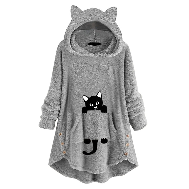 Drune | Bequemes Sweatshirt mit Katzenohren