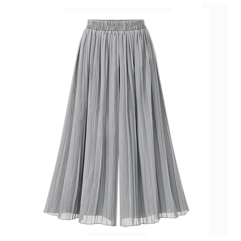 Drune | Damenhose Mit Weitem Bein Und Mesh Detail