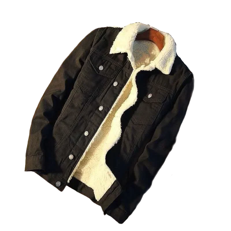 Drune | Freizeitjacke mit Lammfelloptik - Modische Übergangsjacke für Alltag und Freizeit