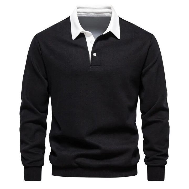 Drune | Langarm-Polo-Kragen-Sweatshirt