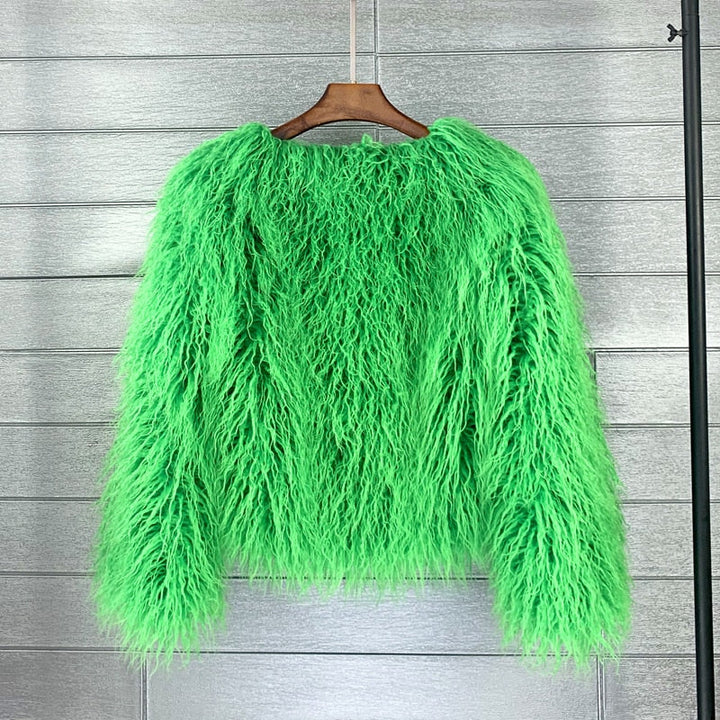 Drune Mantel für Damen, dicker, warmer Kunstpelzmantel