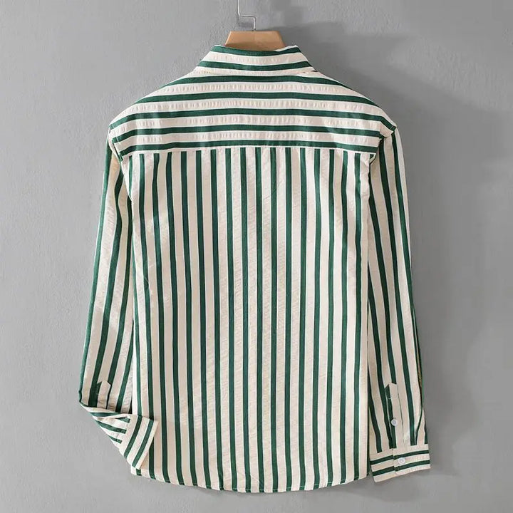 Drune | Gestreiftes Lässiges Button-Down-Hemd
