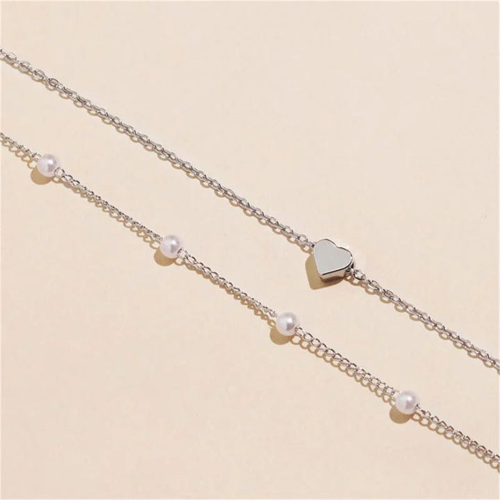 Drune | Perlen Choker Herz Halskette Für Frauen