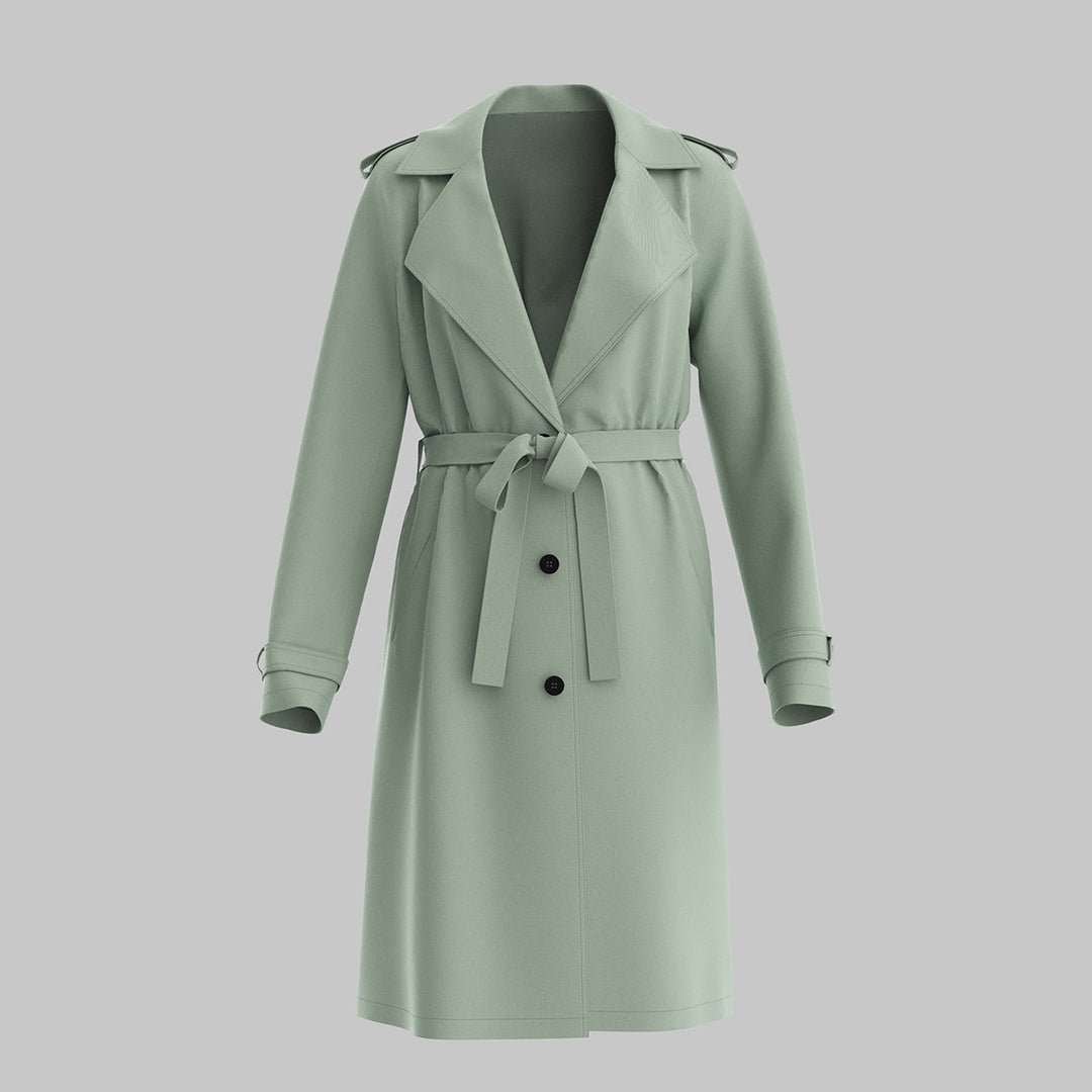 Drune | Klassischer Trenchcoat mit Gürtel