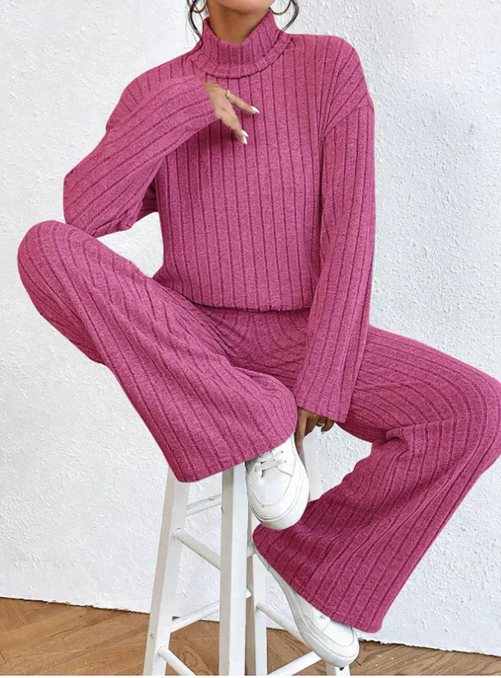 Drune | Gestrickte Hose und Rollkragenpullover für Damen