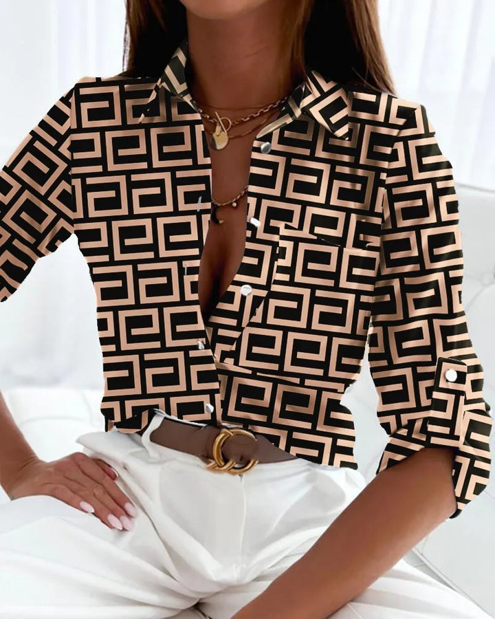 Drune | Gestreifte Button-Up Bluse für Damen