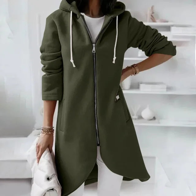 Drune | Hoodie-Cardigan mit abgerundetem Saum
