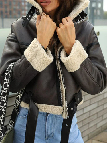 Drune - Kurze Faux-Fur-Jacke