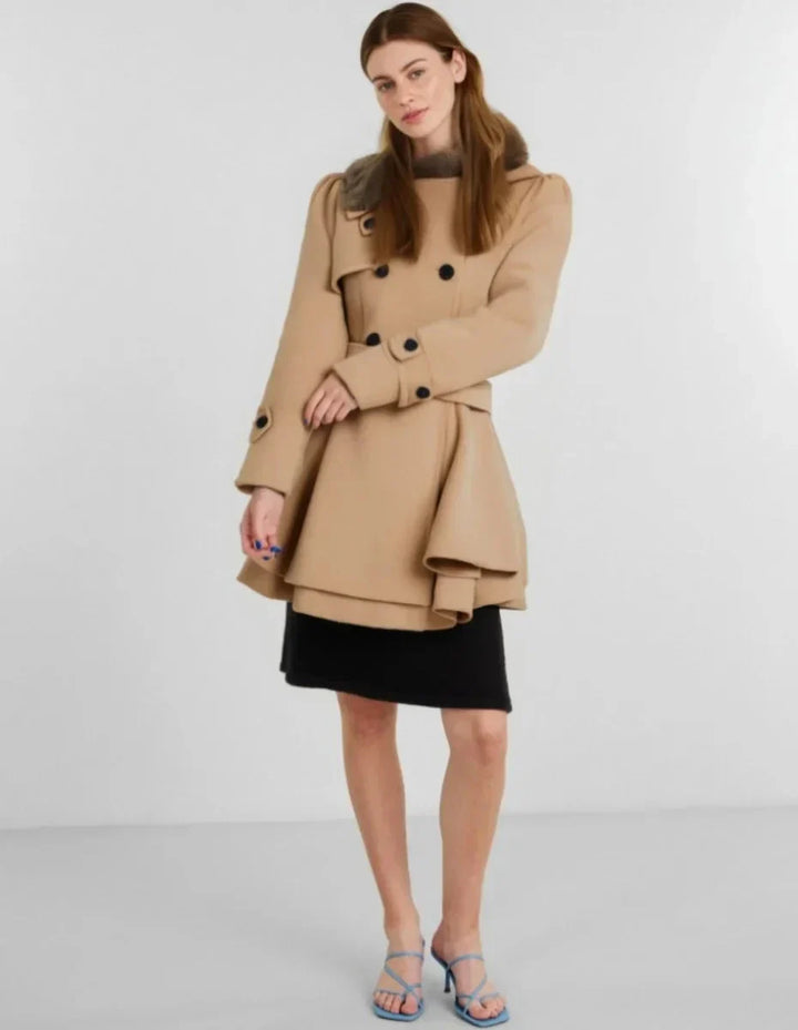 Drune | Damen Slim Fit Trenchcoat Eleganter Übermantel