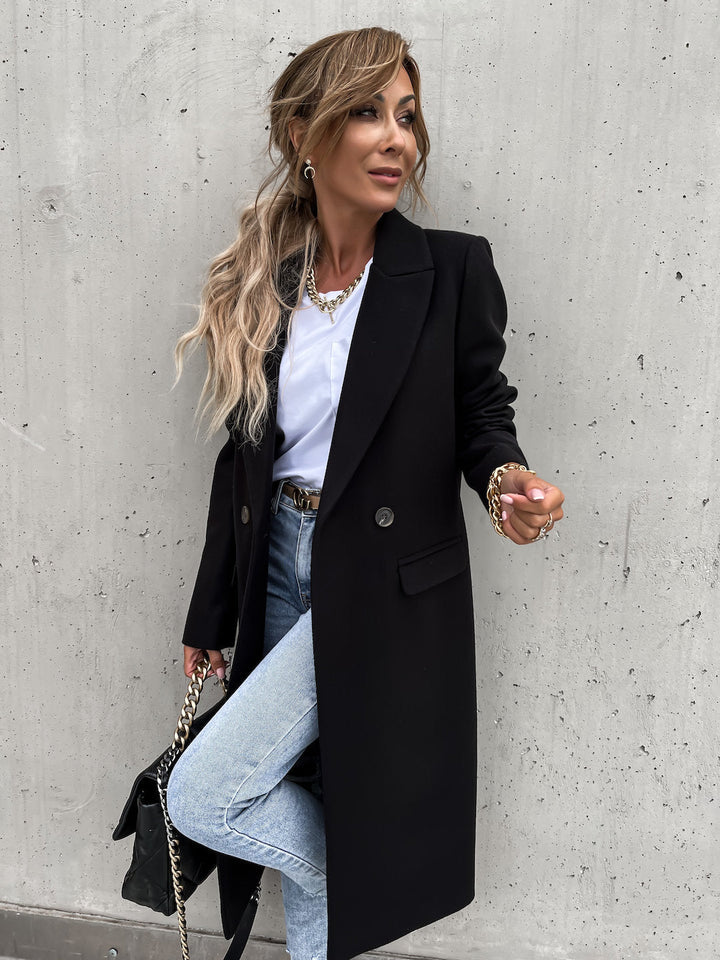 Drune | Elegante Doppelreihige Jacke Wolle und Polyester Klassisch, Warm
