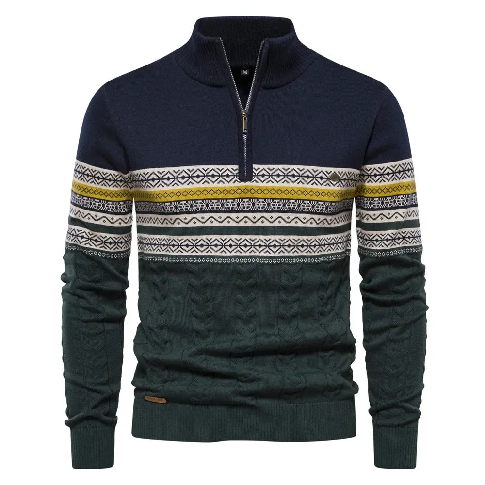 Drune - Wärmender Strickpullover mit Halbem Rollkragen