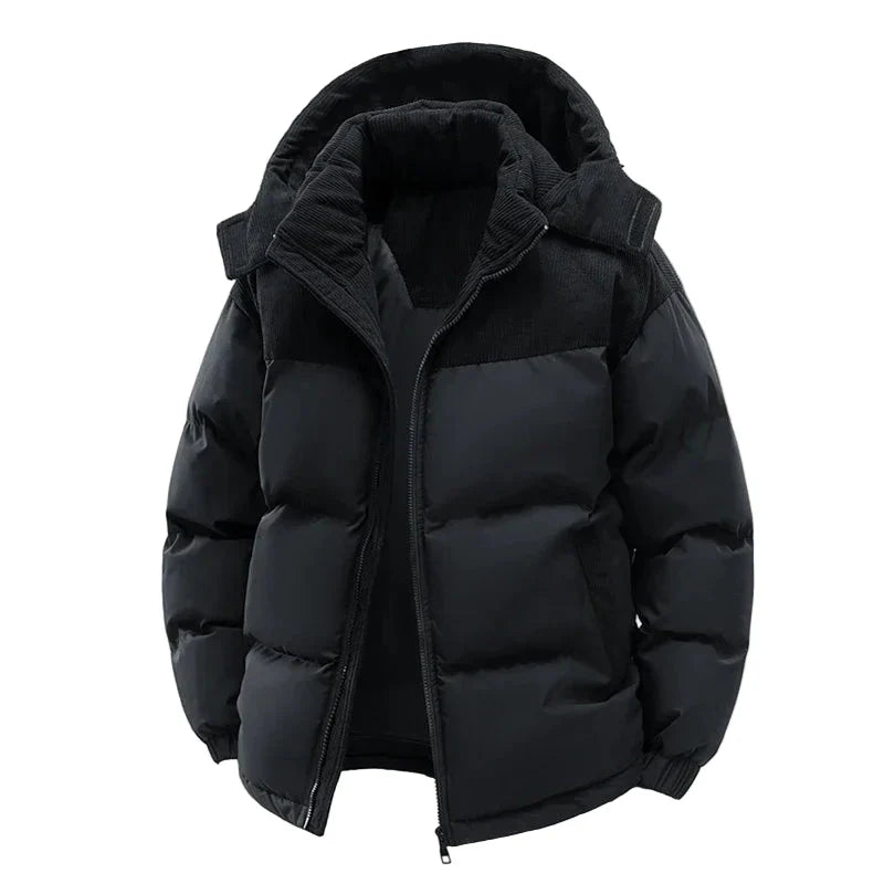 Drune | Winter Steppjacke mit Kapuze - Modische Outdoorjacke für kalte Tage