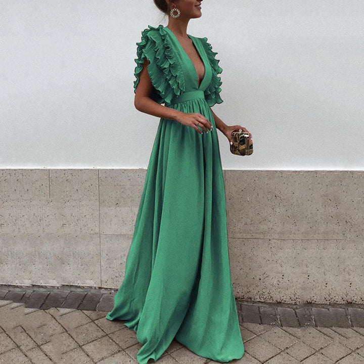 Drune - Elegantes Kleid mit gerafften Ärmeln