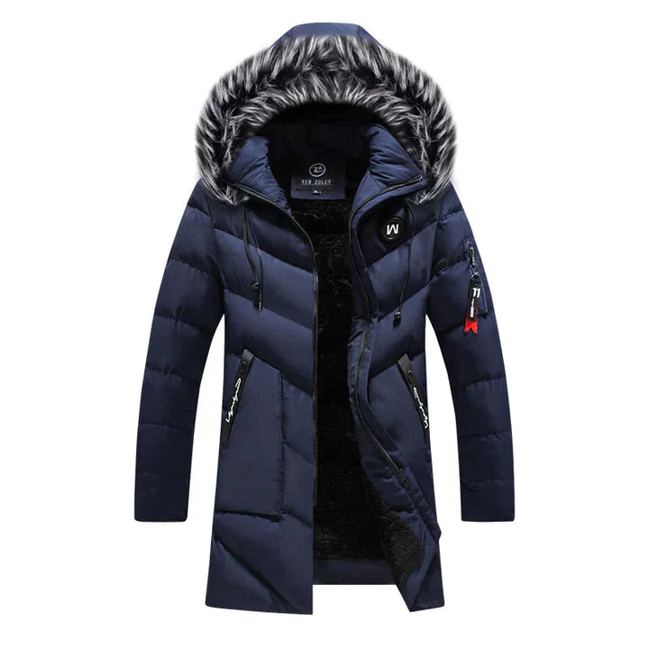 Drune | Herren Winter Lange Parka - Flauschiger Besatz Kapuzen Design