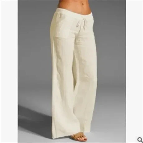 Drune | Weiße Leinenhose