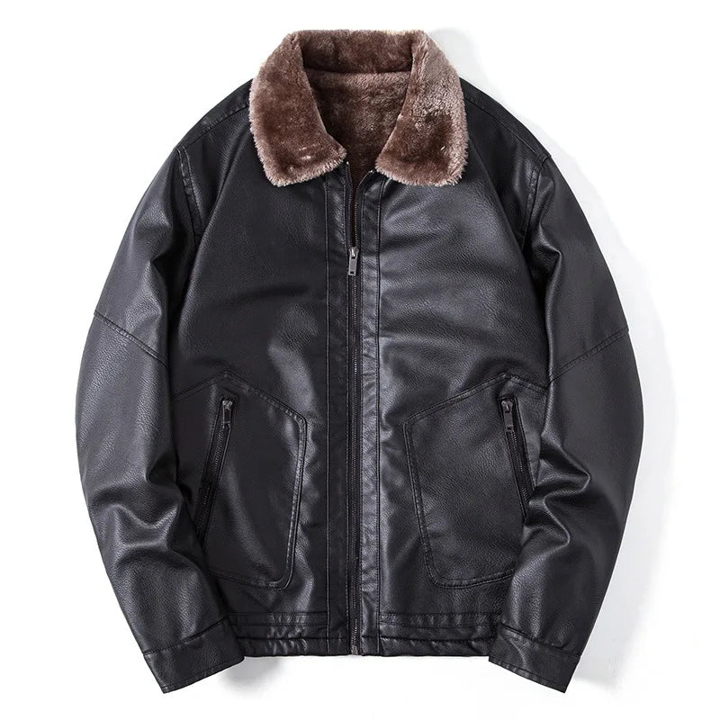 Drune | Lederjacke mit Kragen - Leon