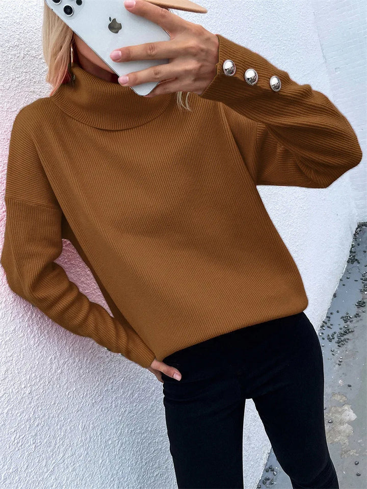 Drune | Lässiger Strickpullover mit Hohem Kragen