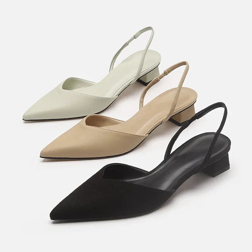 Drune | Spitz Zulaufende Absätze Slingback Stil