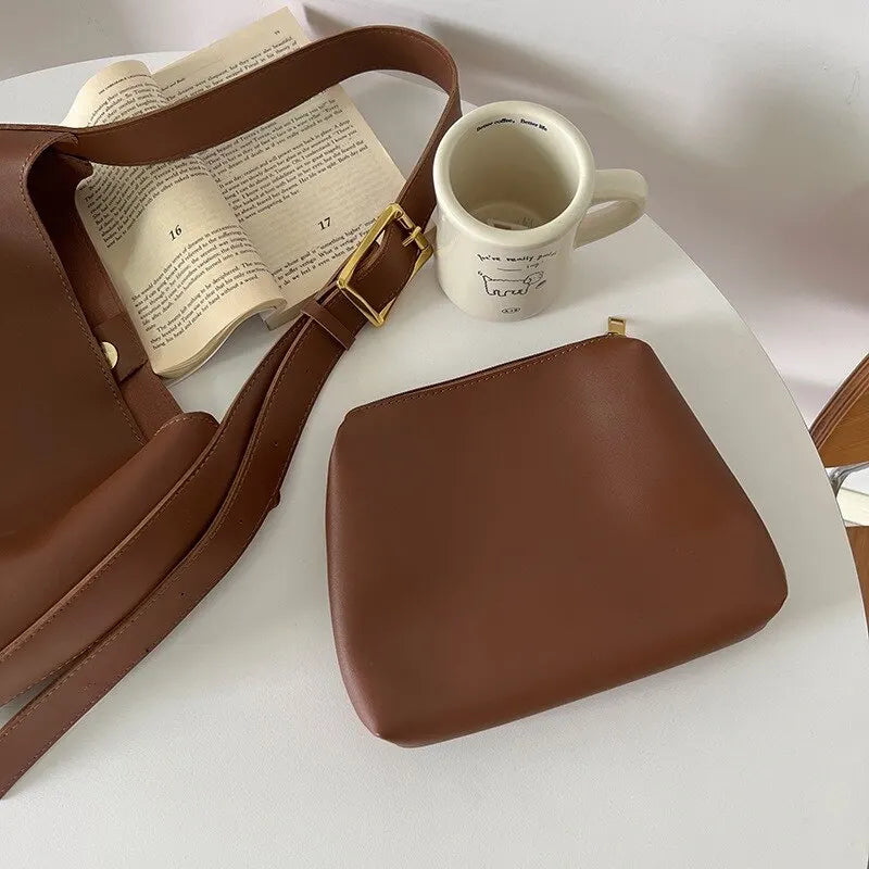 Drune | Luxus Leder Schultertasche