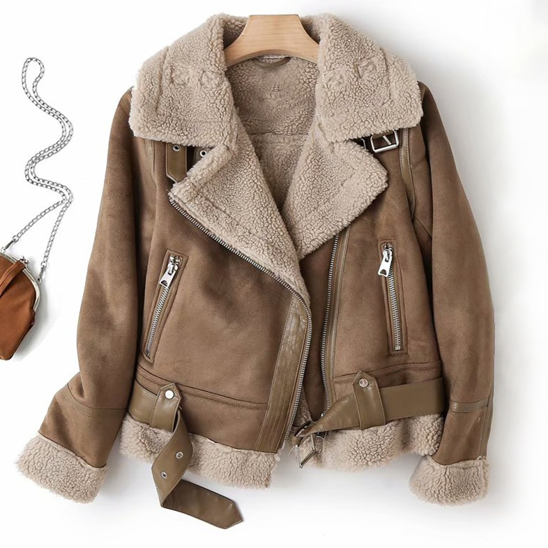 Drune | Luxuriöse Kunstleder Bomberjacke