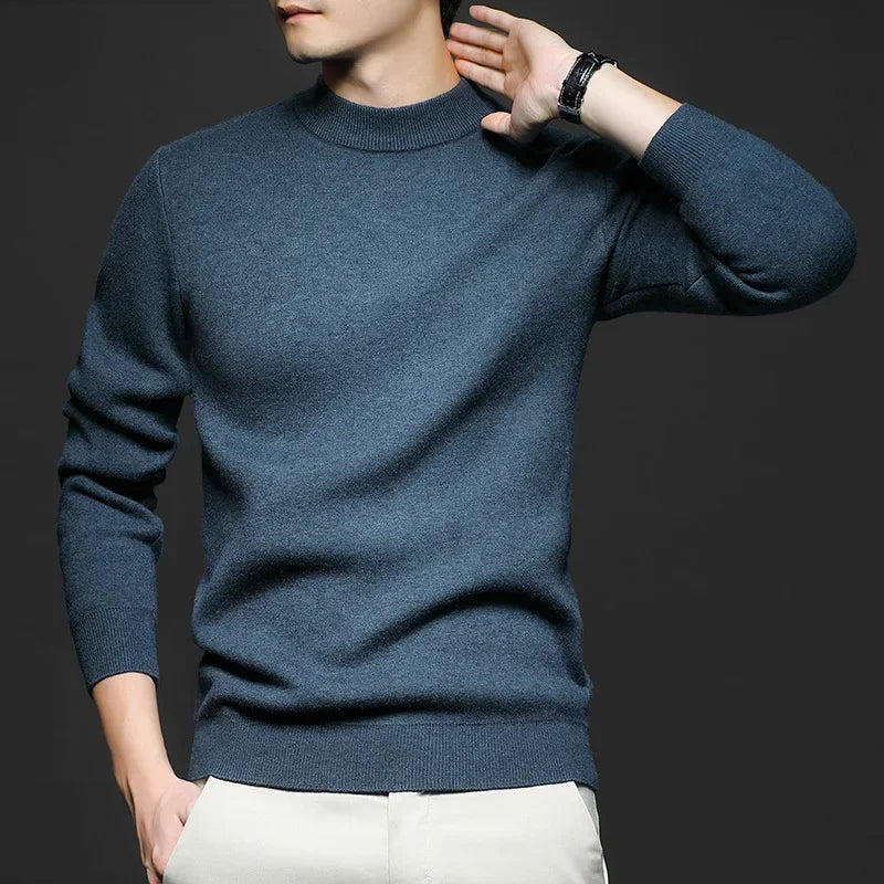 Drune | Klassischer Strickpullover Rundhals Zeitloses und Elegantes Aussehen