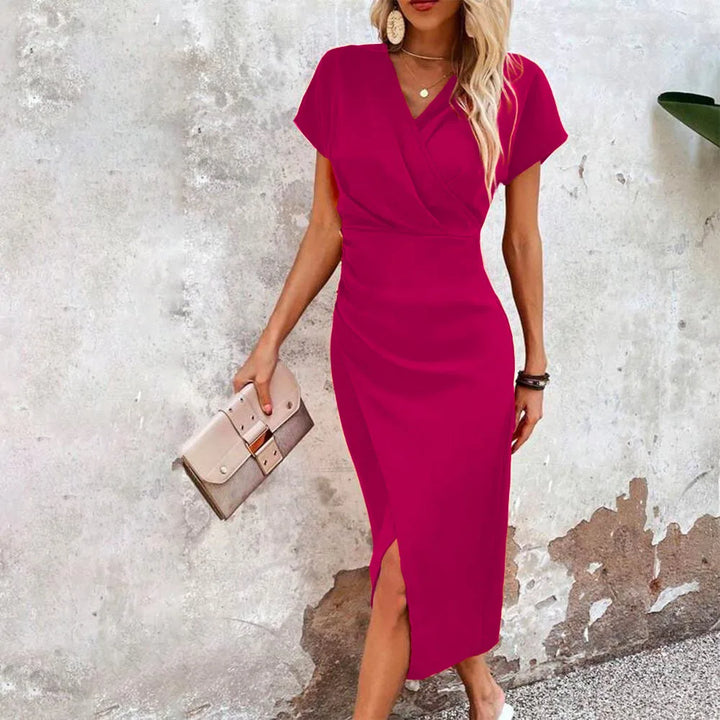 Drune | Lässig Kurzes Mini Kleid Mit V-ausschnitt