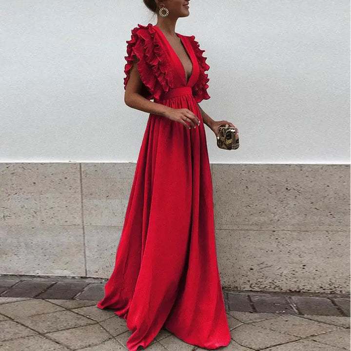 Drune | Einfarbiges, locker geschnittenes Kleid für Frauen