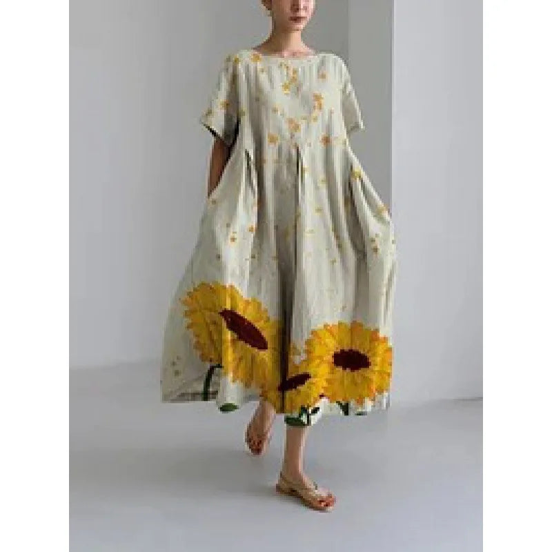 Premium bedrucktes Maxikleid