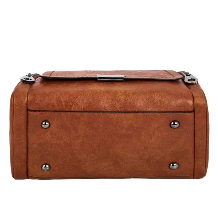 Drune | Geräumige Handtasche Aus Weichem mit Riemen und Reißverschluss