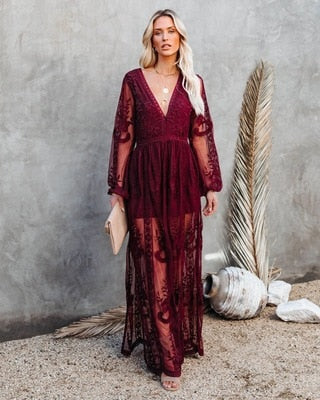 Drune | Spitzenkleid Mit Schlitz