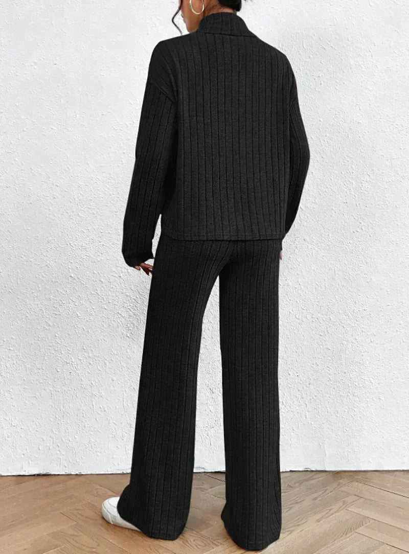 Drune | Gestrickte Hose und Rollkragenpullover für Damen