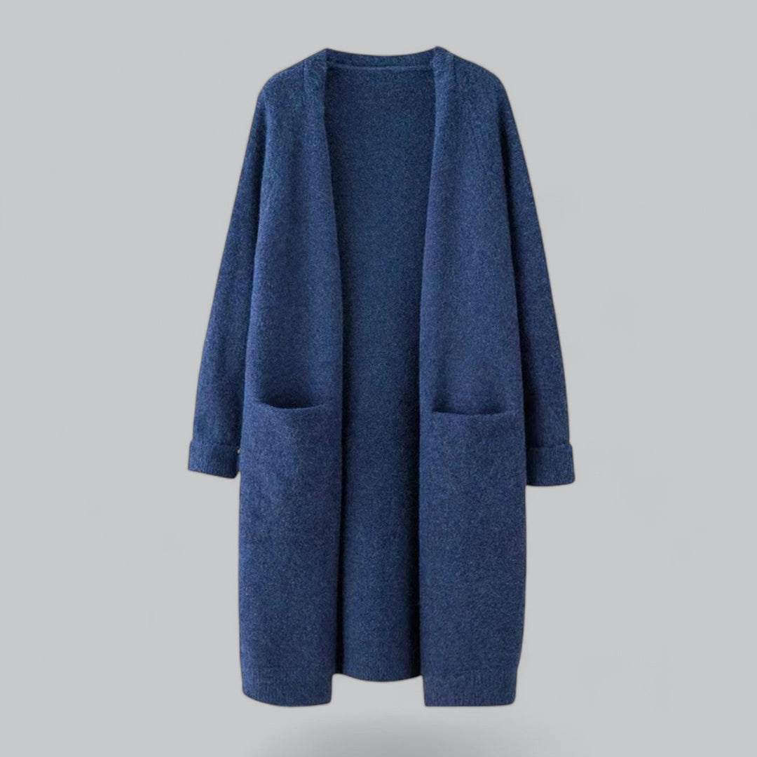 Drune | Klassischer Langer Cashmere Strickjacke Für Frauen