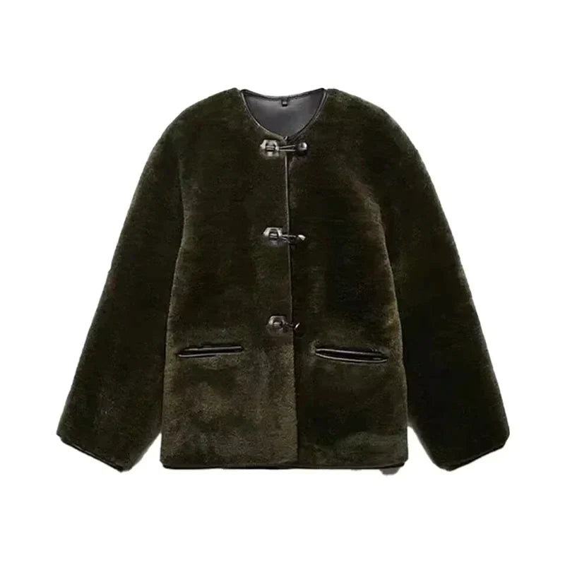 Drune | Warmer Mantel mit Einem Knopf