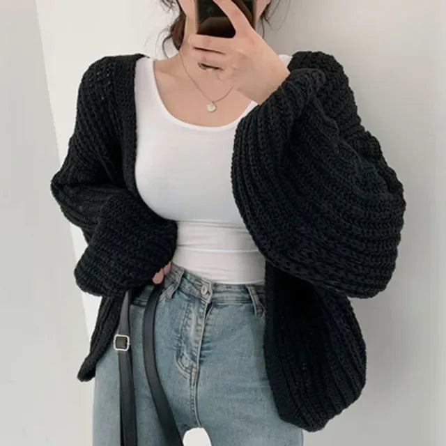 Drune | Oversized chunky knit cardigan