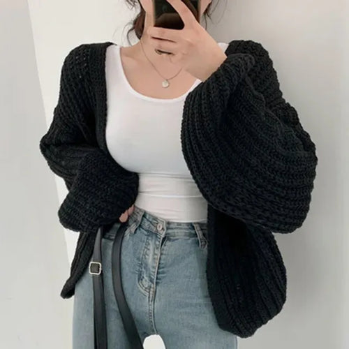 Drune | Oversized chunky knit cardigan