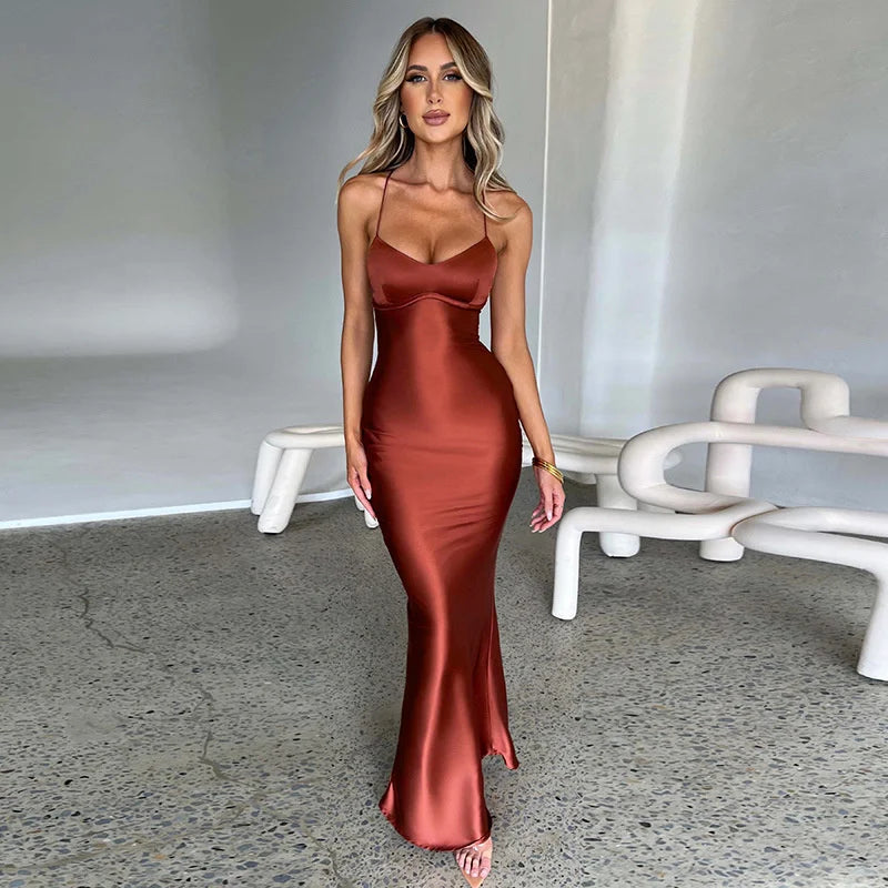 Drune | Elegantes Maxikleid Mit Seitenschlitz Für Damen