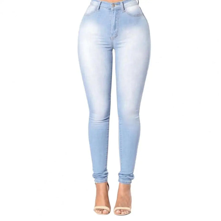 Drune | Trendige Jeans mit hohem Bund und Gummizug
