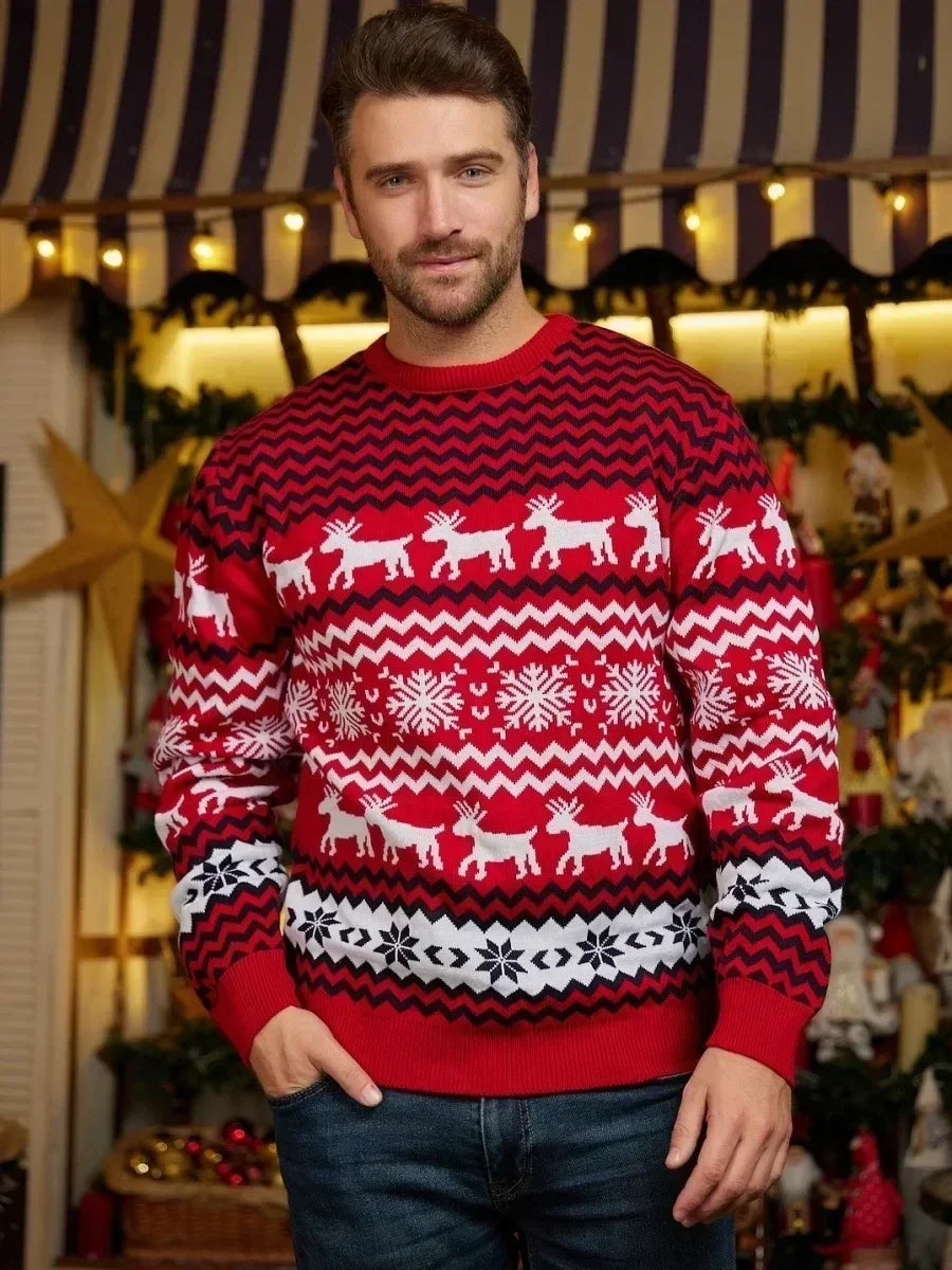 Drune - Hässlicher Weihnachtspulli - Gemütlicher Strickpullover im skandinavischen Stil