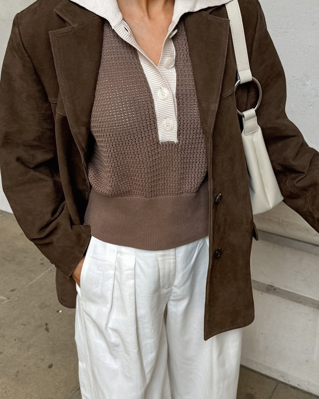 Drune | Lässige Wildlederjacke mit retro Samt-Revers